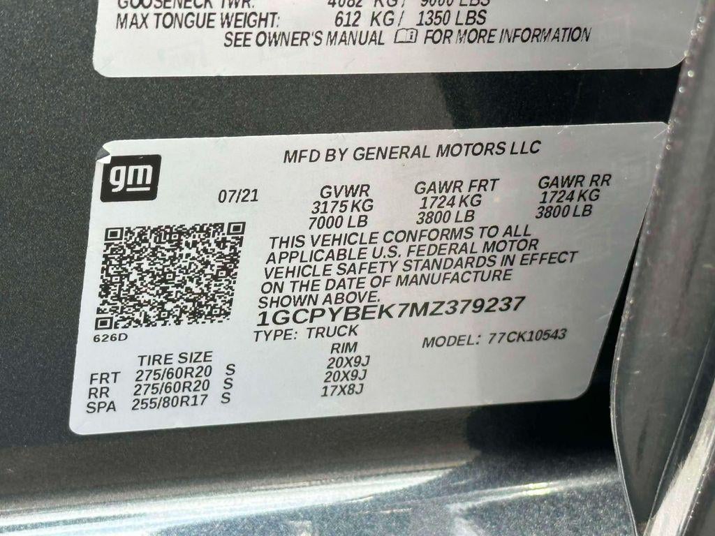 2021 Chevrolet Silverado 1500 4WD Crew Cab Short Bed Custom
