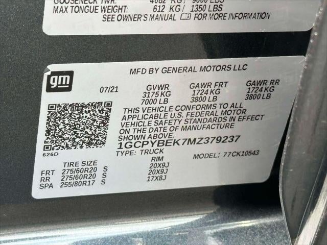 2021 Chevrolet Silverado 1500 4WD Crew Cab Short Bed Custom