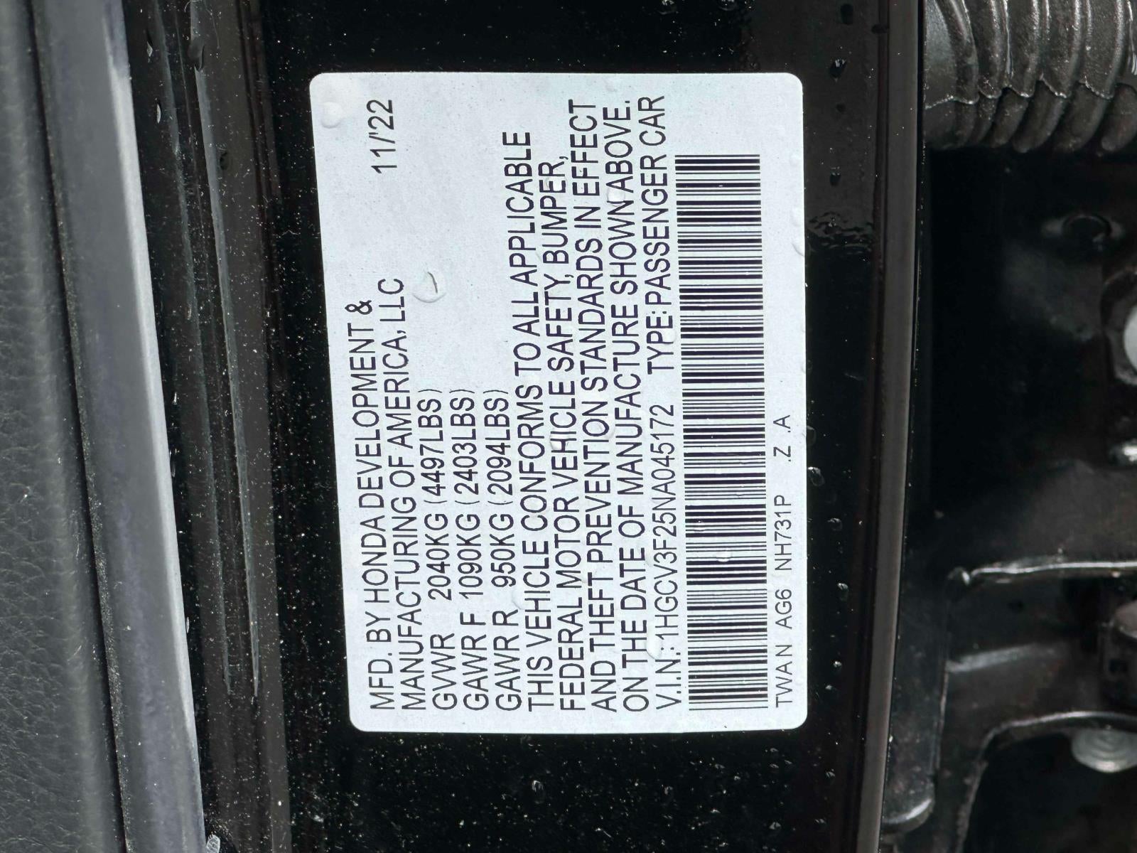 2022 Honda Accord Sport