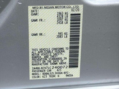 2020 Nissan Altima SR FWD