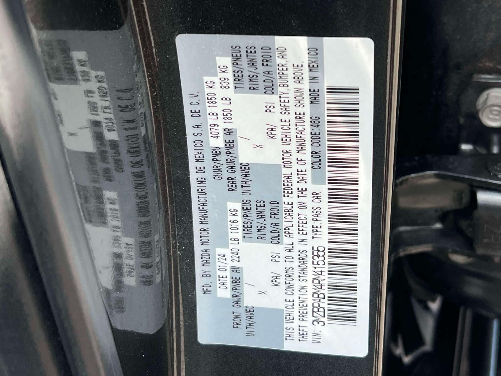 2024 Mazda Mazda3 Sedan 2.5 S Select Sport