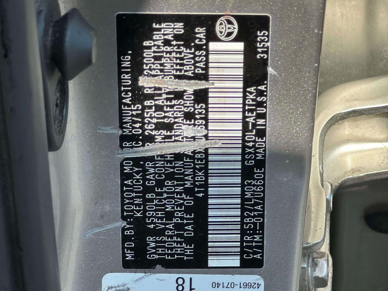 2015 Toyota Avalon Limited