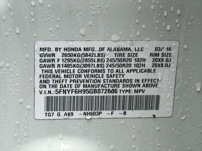 2016 Honda Pilot Touring