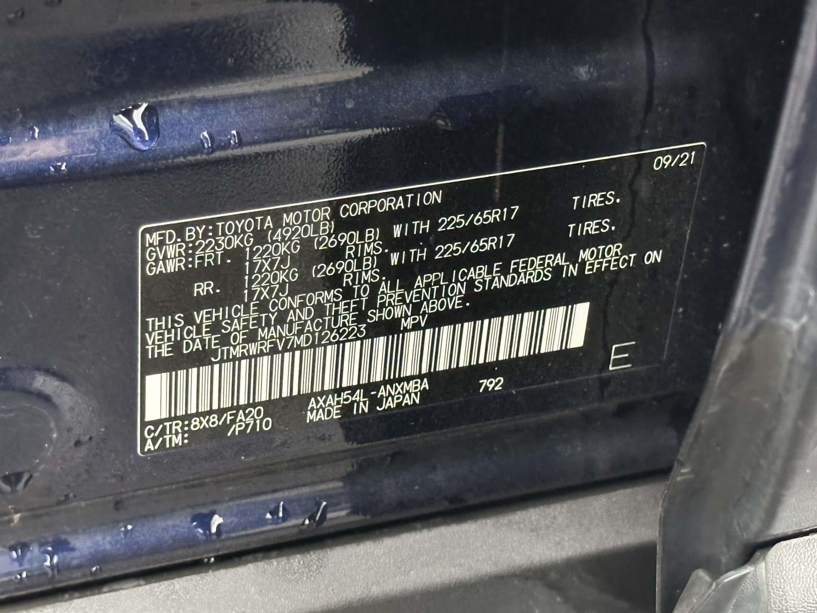 2021 Toyota RAV4 Hybrid XLE