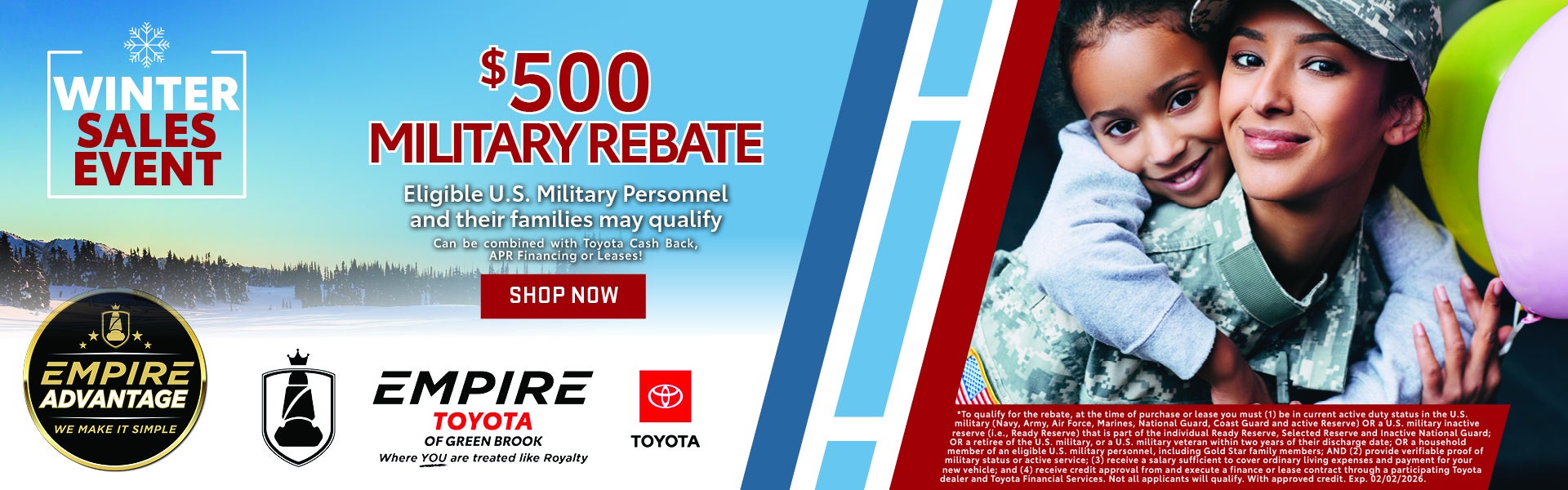 $500 Military Rebate