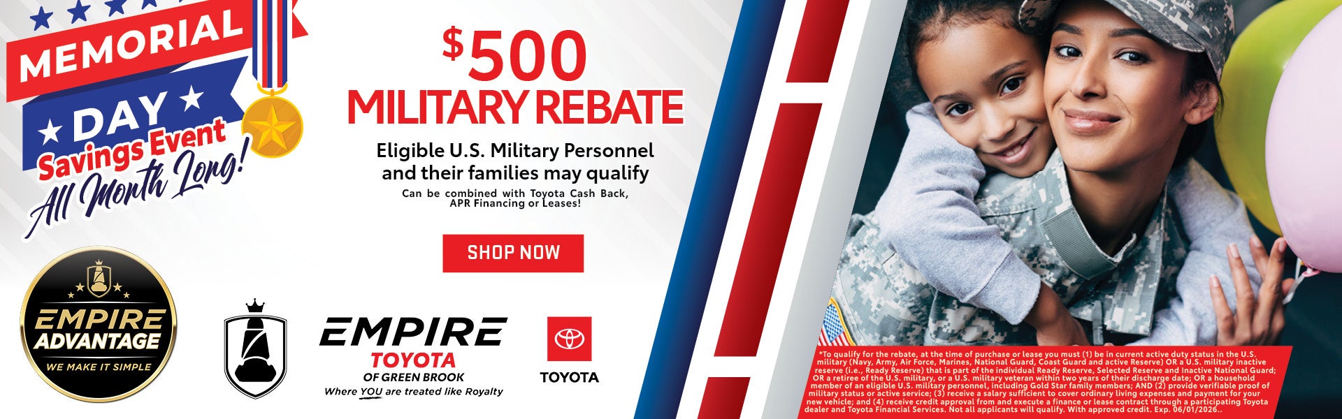 $500 Military Rebate