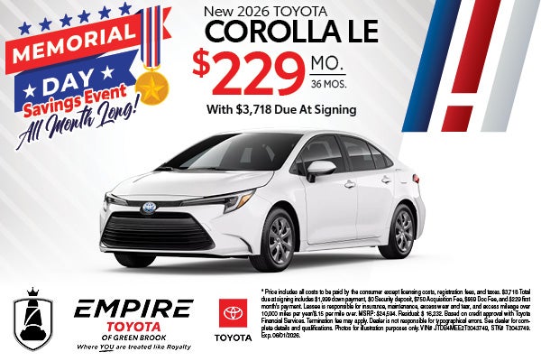 New 2026 Toyota Corolla LE